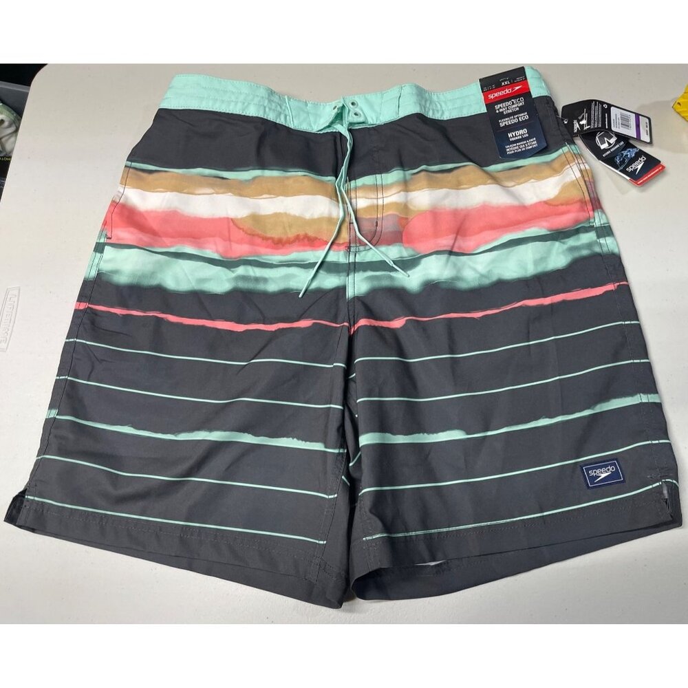 Speedo Eco Hydro Square Leg Swim Shorts XXL Volcanic Ash 4-Way Stretch UPF 50+